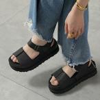 UGG アグ サンダル GOLDENSTAR HI ゴールデンスター ハイ 1167364 レディース 厚底 プラットフォーム ヌバック ロゴ ストラップ シューズ 靴 BLK