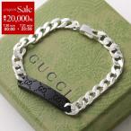 GUCCI グッチ ブレスレット 797167 09832 メンズ GGタグ ロゴ チェーン シグネチャーGG スターリングシルバー IDブレス アクセサリー 8488/SILVER