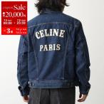 CELINE セリーヌ デニムジャケット RV0DX789D.CBF8 メンズ トラッカージャケット ロイヤルインディゴ ウォッシュ ジージャン デニムブルー