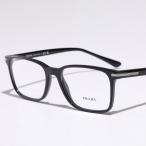 PRADA プラダ メガネ VPR 14W メンズ レディース スクエア型 セルフレーム フルリム めがね 眼鏡 ロゴ アイウェア 黒縁メガネ 伊達メガネ 1AB-1O1