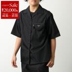 PRADA プラダ シャツ 24X702 1WQ8 メンズ Re-Nylon リナイロン 半袖 ポーチ付き トライアングルロゴ ブラウス F0002/NERO