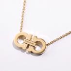 FERRAGAMO フェラガモ ネックレス 76 0872 レディース ペンダント ダブルガンチーニ アクセサリー 真鍮 001/ORO
