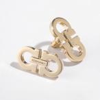 FERRAGAMO フェラガモ スタッドピアス 76 0868 レディース ダブルガンチーニ アクセサリー 真鍮 001/ORO-CHIARO