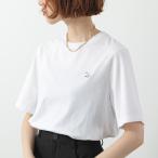MAISON KITSUNE メゾンキツネ Tシャツ OW00130KJ0008 レディース 半袖 カットソー ベイビーフォックスパッチ コットン ロゴ 刺繍 P100/WHITE