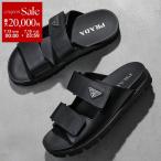 PRADA プラダ ストラップサンダル 2X3129 3LEM メンズ レザー トライアングルロゴ ベルクロストラップ プラットフォーム シューズ 靴 F0002/NERO