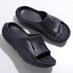 HOKA ONE ONE ホカ オネオネ サンダル ORA RECOVERY SLIDE 3 オラ リカバリー スライド 1135061/BBLC メンズ ラバー 厚底 ロゴ シューズ 靴 BLACK/BLACK