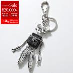 【訳あり】PRADA プラダ キーリング 2TR102 2FOS レディース サフィアーノレザー ロボット トリック キーホルダー トライアングルロゴ F0H76