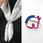 HERMES Hermes шарф кольцо shu Val neon Cheval Neon Horse 603392S Calle кольцо metal Logo лошадь шланг Gold × rose × голубой 