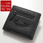 BALENCIAGA バレンシアガ 二つ折り財布 768429 2AA56 メンズ レザー ロゴ 小銭入れあり ミニ財布 1000/BLACK 7684292AA561000