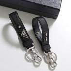 PRADA プラダ キーリング PORTACHIAVI PELLE 2PP68T 053 メンズ サフィアーノレザー トライアングルロゴ キーホルダー キーストラップ