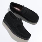 Clarks クラークス ローファー 26172503 WALLABEELOAFER ワラビーローファー メンズ スエード モカシン クレープソール シューズ 靴 BLACK-SUEDE