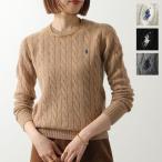 Polo Ralph Lauren ポロラルフローレン セーター 211971865 レディース ウール カシミヤ ケーブル ニット 長袖 クルーネック ボニー刺繍 カラー4色