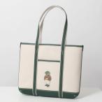 ショッピングベア Polo Ralph Lauren ポロラルフローレン トートバッグ 428973078 レディース コットン キャンバス ベア刺繍パッチ ポニー刺繍 鞄 001/ECRU-NRTHW