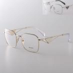 PRADA プラダ メガネ VPR A51 レディース ポリゴン型 メタルフレーム クリングスタイプ めがね 眼鏡 トライアングルロゴ カラー2色