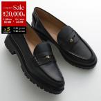 ショッピングラルフローレン Lauren Ralph Lauren ローレンラルフローレン コインローファー 802967752 レディース レザー メタルロゴ 厚底 シューズ 靴 001/BLACK