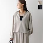 cafune カフネ ブラウス 535961 レディース スキッパー ジョーゼット ドルマンスリーブ シャツ 長袖 セットアップ可能 カラー2色