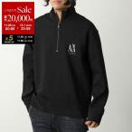 ARMANI EXCHANGE A/X アルマーニ エクスチェンジ トレーナー XM000370 AF10818 メンズ スウェット 長袖 ハーフジップ ハイネック ロゴ 刺繍 UC001/BLACK