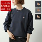 MAISON KITSUNE mezzo n лисица футболка PW00307KM0341 женский тренировочный длинный рукав Bay Be лиса вышивка вырез лодочкой цвет 2 цвет 