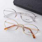 PRADA プラダ メガネ VPR A57 レディース オーバル型 メタルフレーム 細フレーム フルリム クリングスタイプ ロゴ めがね 眼鏡 アイウェア カラー2色