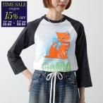 GANNI ガニー Tシャツ Basic Cotton Jersey Kitty Baby Fitted T-Shirt T4341 3575 レディース ロゴT ラグラン クルーネック 七分袖 151/Bright-White