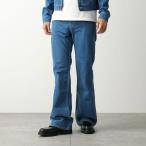 ショッピングセリーヌ CELINE セリーヌ ジーンズ RP0730D38.GBV7 メンズ フレア コットンブレンド Gパン ジーパン ローライズ ロゴパッチ ライトブルー