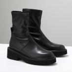 FABIO RUSCONI ファビオルスコーニ ショートブーツ MQN2606 レディース レザー ストレッチ 厚底 シューズ 靴 NERO