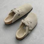ショッピングビルケン BIRKENSTOCK ビルケンシュトック サンダル Boston Shearling ボストン シアリング 1028299 レディース ナロー幅 スウェード ボア シューズ 靴 Black