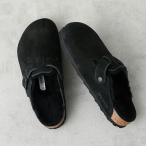 ショッピングBIRKENSTOCK BIRKENSTOCK ビルケンシュトック サンダル Boston Shearling ボストン シアリング 259881 メンズ レギュラー幅 スウェード ボア シューズ 靴 Black
