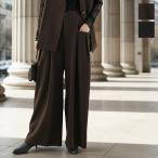 CYAN tokyo シアン トーキョー ワイドパンツ 507401 レディース タック ストレッチ イージーパンツ スラックス セットアップ可能 カラー2色