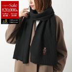 Polo Ralph Lauren ポロラルフローレン マフラー PC1455 レディース ニット テディベア ロゴ刺繍 リブ ウールブレンド ストール 001