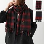 Polo Ralph Lauren ポロラルフローレン マフラー PC1456 レディース テディベア ロゴ刺繍 チェック ボーダー ウール フリンジ ストール カラー2色