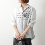 MM6 KIDS エムエムシックス メゾンマルジェラ キッズ シャツ M60860 MM014 レディース ガールズ 長袖 ブラウス コットン ナンバリングロゴ