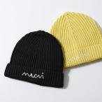 MARNI KIDS マルニ キッズ ニット帽 M01638 M00WB レディース ガールズ ロゴ刺繍 リブ ニットキャップ ビーニー ウールブレンド 帽子 カラー2色