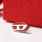 ショッピングディーゼル DIESEL ディーゼル ピアス DX1443040 レディース メンズ 片耳販売 オーバルDロゴ スタッド アクセサリー シルバー×レッド