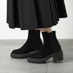 ショッピングスウェード StuartWeitzman スチュアート・ワイツマン ショートブーツ 5050 SOHO BOOTIE SC723 レディース スペイン製 スウェード ストレッチ 厚底 シューズ 靴 Black