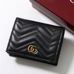 GUCCI グッチ 二つ折り財布 GG MARMONT GG マーモント 466492 DTD1T レディース レザー ダブルG キルティング ミニ財布 1000 466492DTD1T1000