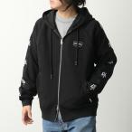 Duvetica デュベティカ パーカー VUTR80111メンズ スウェット ジップアップ フーディー ラバーロゴパッチ セットアップ可能 NERO/BK