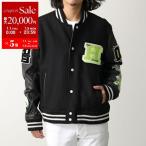 HYDROGEN ハイドロゲン スタジャン COLLEGE JACKET ME0002 メンズ レザー テディジャケット ブルゾン ロゴ 刺繍 007/BLACK