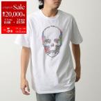 ショッピングスカル lucien pellat-finet ルシアンペラフィネ Tシャツ EVU 2352 233-14405 メンズ 半袖 カットソー コットン クルーネック スカル WHITE