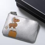 ショッピング革 ANYA HINDMARCH アニヤハインドマーチ ポーチ Zip Loose Pocket Horse 204729 レディース レザー 小物入れ メタリック ホース 馬 コスメポーチ Silver