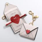 ショッピングホルダー ANYA HINDMARCH アニヤハインドマーチ キーホルダー 「I Love You」チャーム 205368 レディース レザー ハート ラブレター バッグチャーム Chalk
