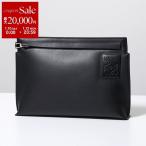ショッピングLOEWE LOEWE ロエベ クラッチバッグ T POUCH T ポーチ C630W05X01 メンズ サテンカーフレザー アナグラム ロゴ 鞄 1100/BLACK C630W05X011100