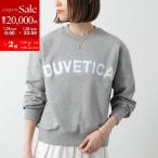 Duvetica デュベティカ スウェットシャツ VDMT00314 レディース コットン クルーネック 長袖 刺繍ロゴ スウェット クロップド丈 トレーナー