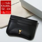 ami paris アミパリス カードケース USL706.AL0139 レディース エナメル パテントレザー ハートロゴ ミニ財布 パスケース 定期入れ 001/NOIR