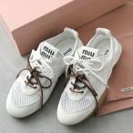 MIUMIU ミュウミュウ スニーカー 5E589E 3KU1 レディース ローカット ジムナジウムメッシュ スウェード シューズ 靴 F0009/BIANCO
