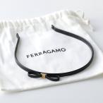 FERRAGAMO フェラガモ カチューシャ 34 0462 レディース ミニ リボン ヘアアクセサリー  レザー 髪留め 001/NERO 340462 791471