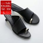 LE VERNIS ル・ベルニ ミュール Toe ring sandals 244-211302 レディース 4cm ローヒール ピンヒール メタル サンダル ブラック
