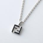 FENDI フェンディ ネックレス 7AK013 B09 メンズ FFロゴ ペンダント ブラス アクセサリー F0VD1/PALLADIUM+BLACK 7AK013B09F0VD1