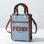 FENDI フェンディ ショルダーバッグ SUNSHINE SHOPPER サンシャイン 8BS051 AJR3 レディース デニム ズッカ柄 FFモチーフ 鞄 F1LN6 8BS051AJR3F1LN6