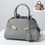 FERRAGAMO フェラガモ ハンドバッグ HUG ハグ 21 5608 774650 775279 レディース ガンチーニ レザー バイカラー キーリング付き 鞄 カラー2色